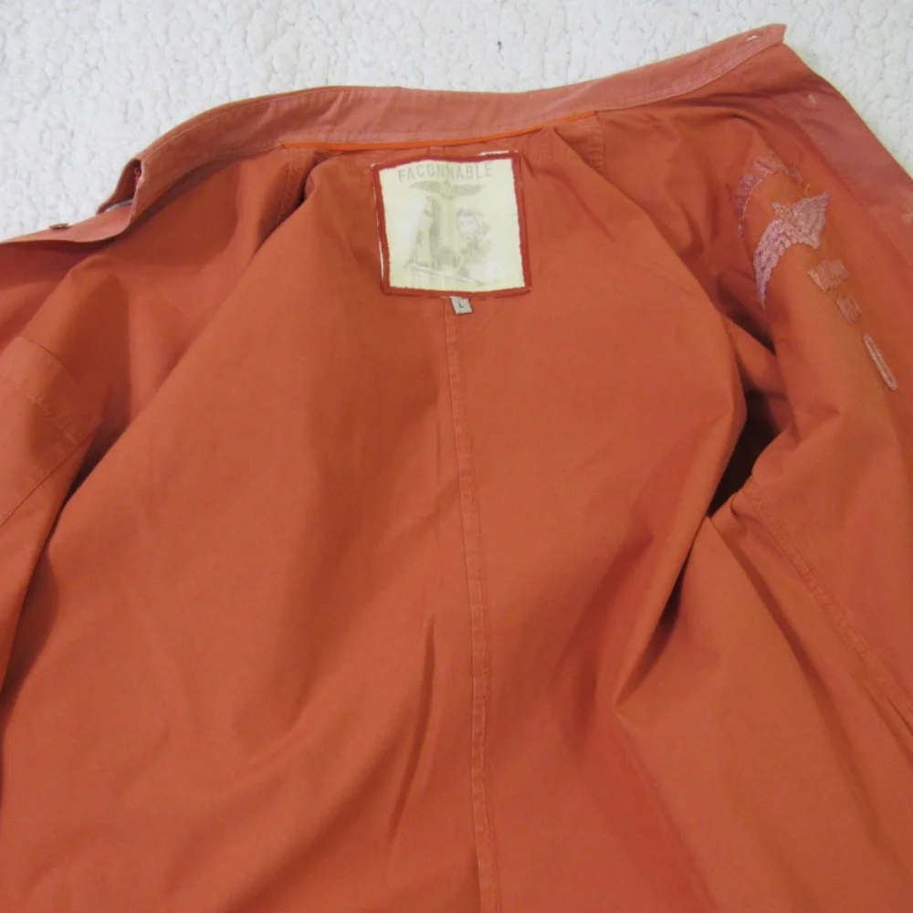Faconnable Aviation Cadet Cotton Orange‎ Button Up Shirt